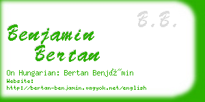 benjamin bertan business card